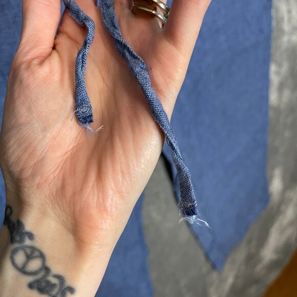 Charter Club Women 100% Linen Nautical Beachy High Rise Pull On Straight Pant L - Picture 5 of 12